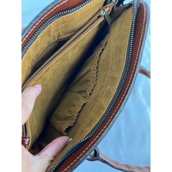 Patricia Nash Calvi Tooled Leather Florence Brown Tan Bag - Picture 7 of 12